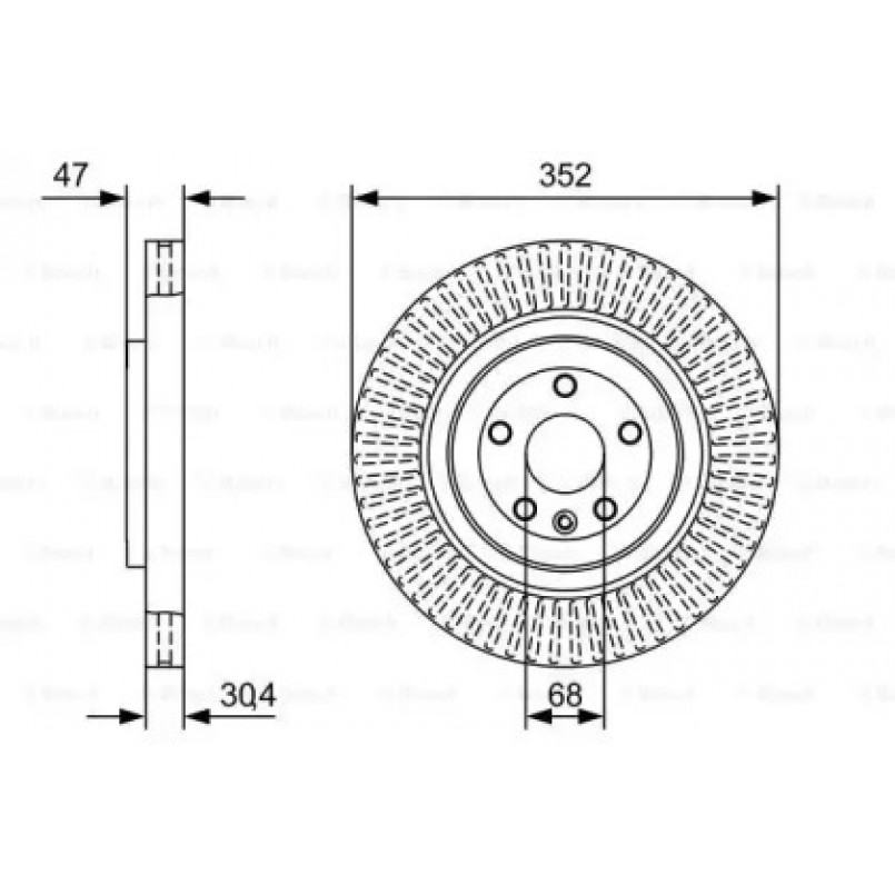 0986479W53 BOSCH Гальмівний диск — фото товара