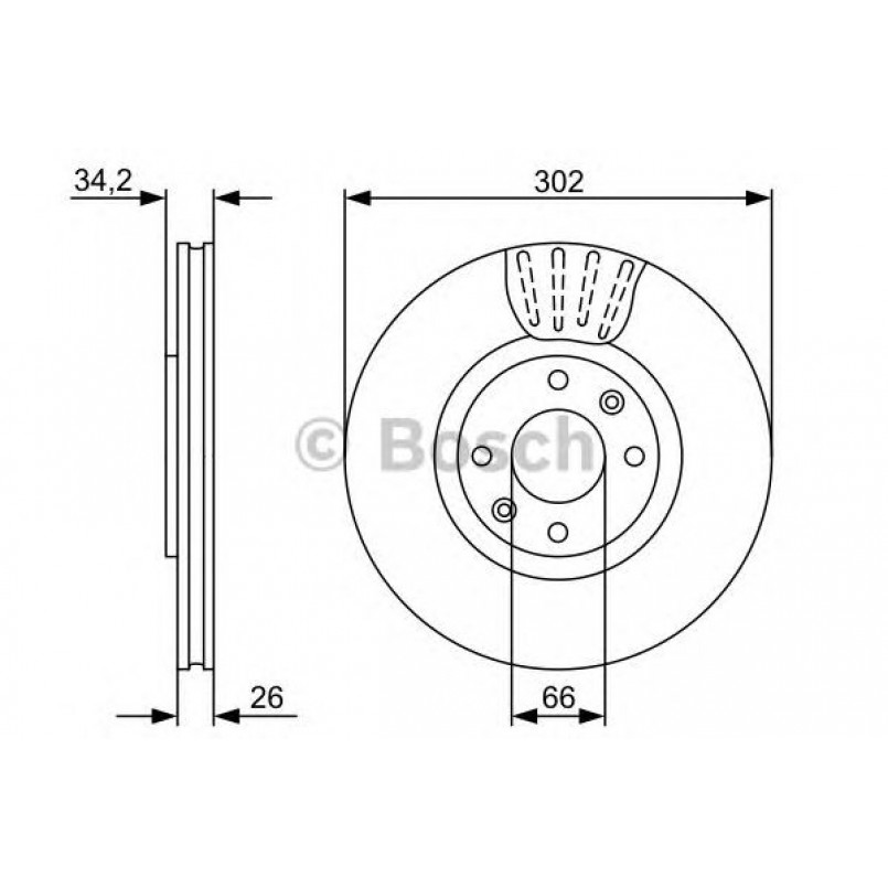 0986479548 BOSCH Гальмівний диск — фото товара №1