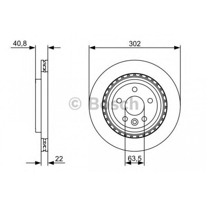 0986479398 BOSCH Гальмівний диск BD1297 — фото товара №1