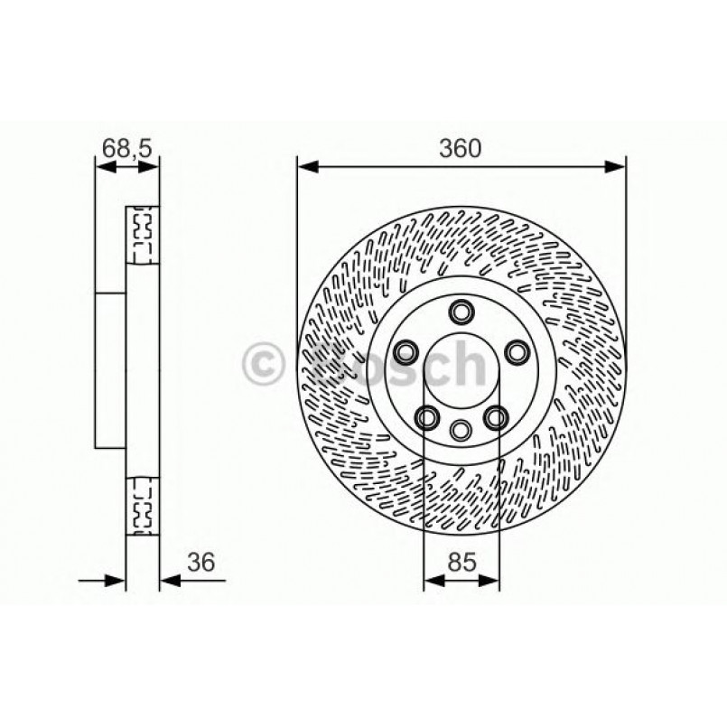 0986479B12 BOSCH Гальмівний диск BD2013 — фото товара