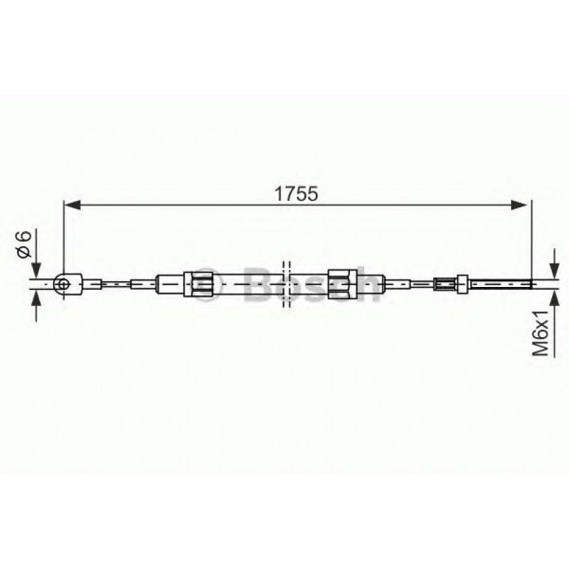 1987477071 BOSCH Трос ручного гальма — фото товара