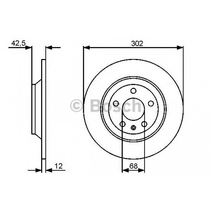 0986479458 BOSCH Гальмівний диск BD1286 — фото товара