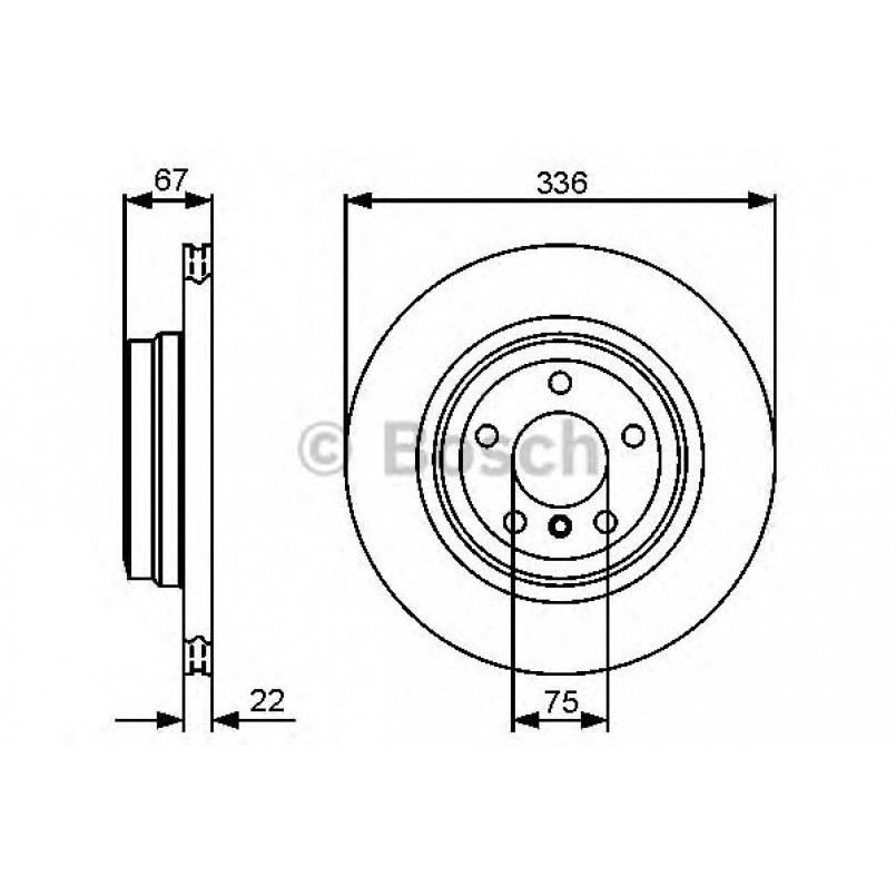 0986479439 BOSCH Гальмівний диск BD1280 — фото товара №1