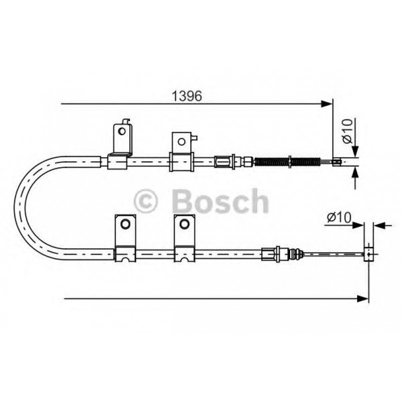 1987482083 BOSCH Трос ручного гальма — фото товара