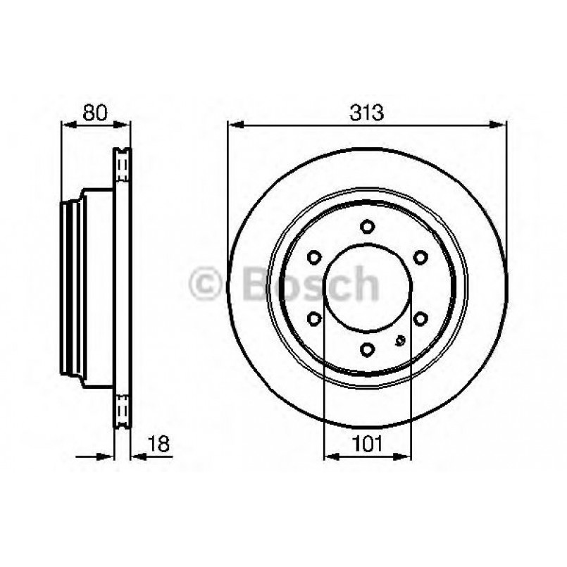 0986478496 BOSCH Гальмівний диск BD422 — фото товара №1