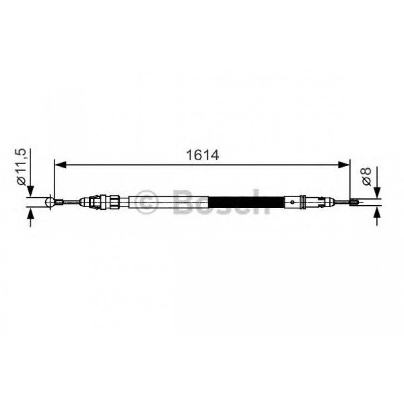 1987482007 BOSCH Трос ручного гальма — фото товара