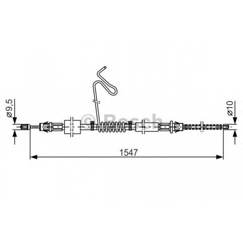 1987477174 BOSCH Трос ручного гальма — фото товара