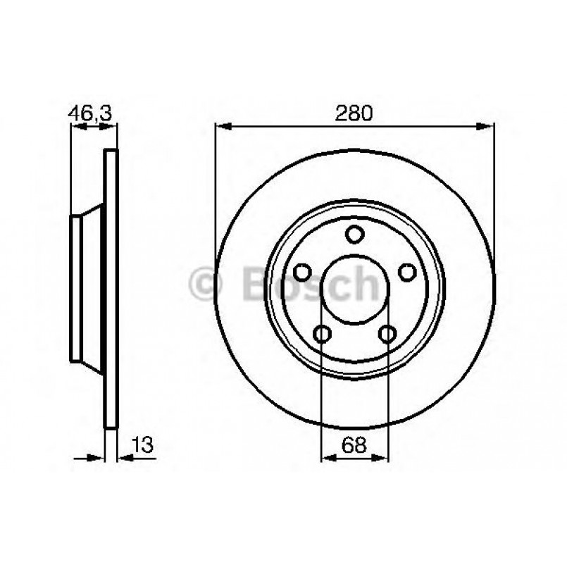 0986478615 BOSCH Гальмівний диск BD533 — фото товара №1