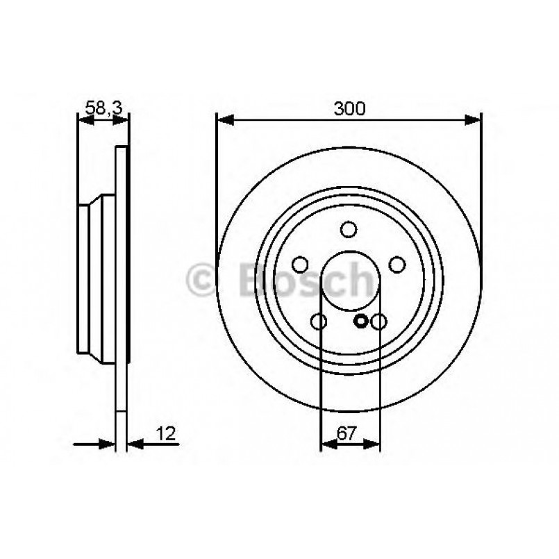 0986479414 BOSCH Гальмівний диск BD1308 — фото товара