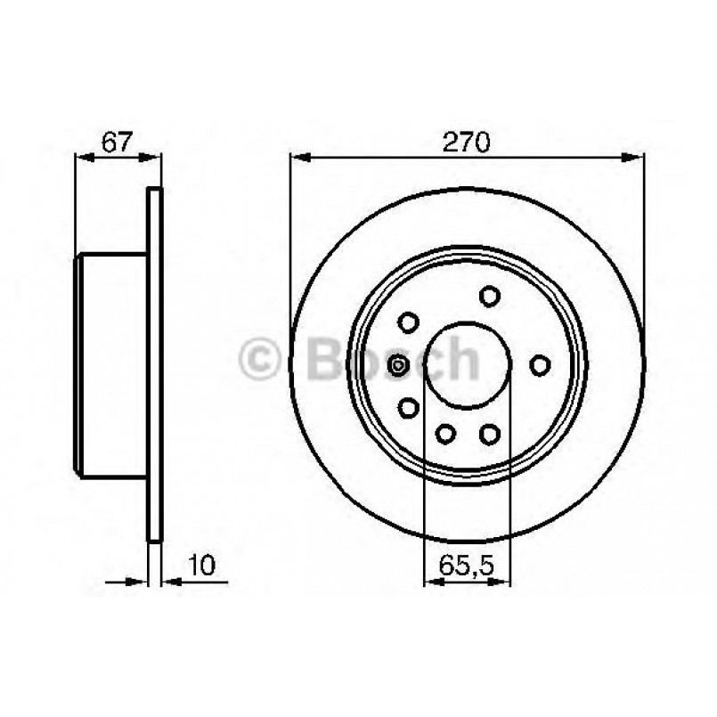 0986478267 BOSCH Гальмівний диск BD213 — фото товара