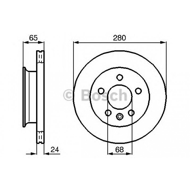 0986478548 BOSCH Гальмівний диск BD470 — фото товара