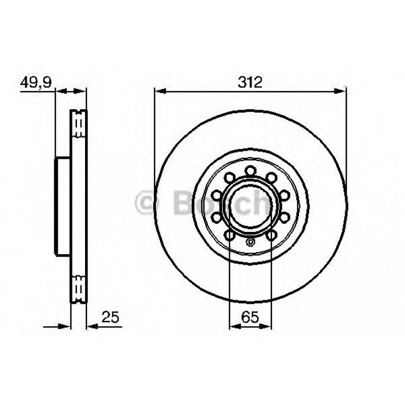 0986479058 BOSCH Гальмівний диск BD997 — фото товара №1