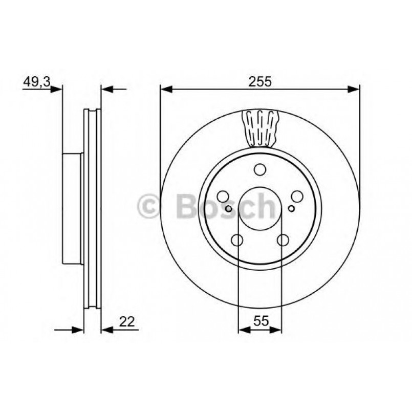 0986479564 BOSCH Гальмівний диск BD1407 — фото товара