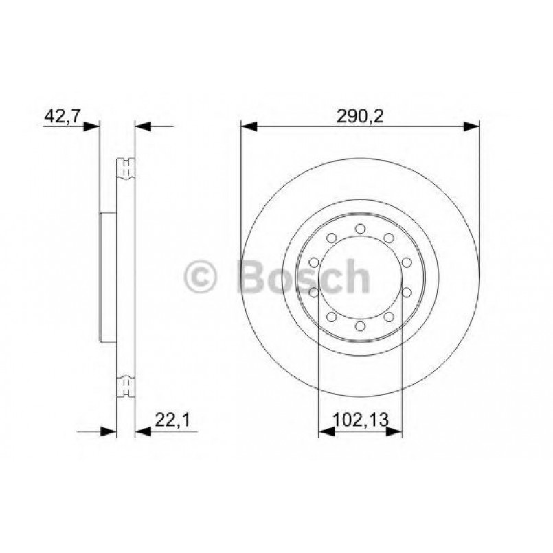 0986479343 BOSCH Гальмівний диск BD1193 — фото товара №1