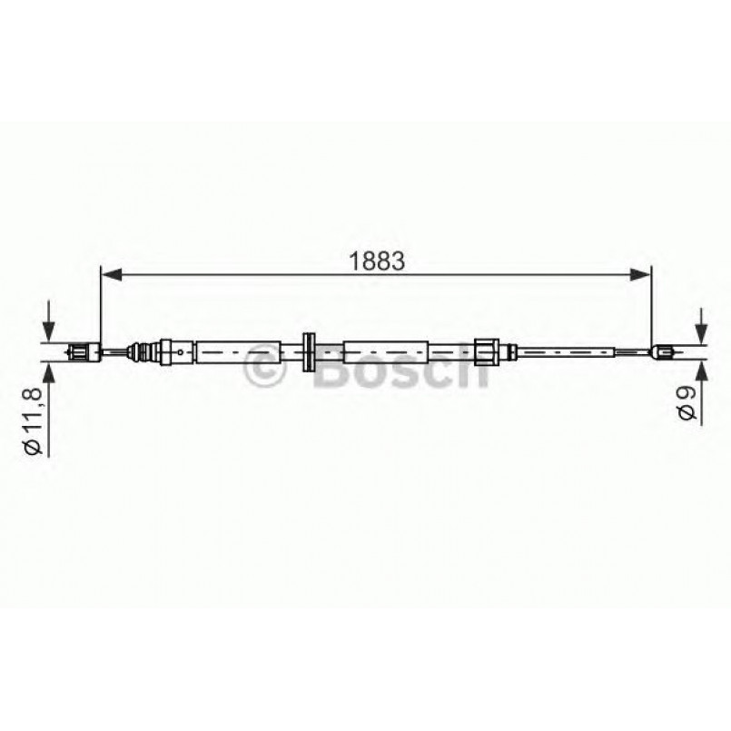 1987482302 BOSCH Трос ручного гальма — фото товара