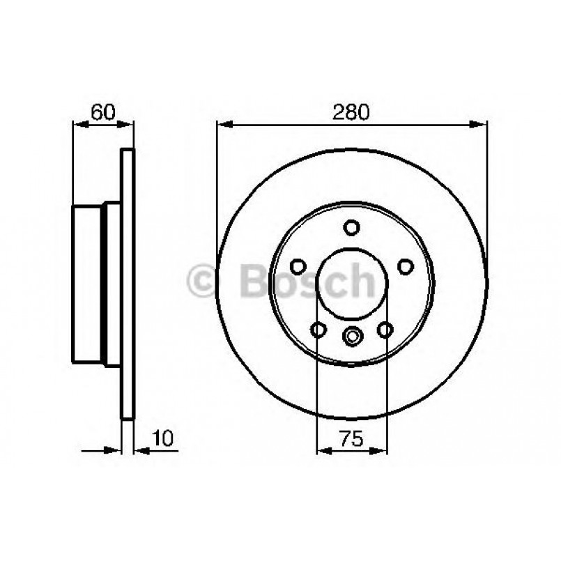 0986478561 BOSCH Гальмівний диск BD483 — фото товара №1