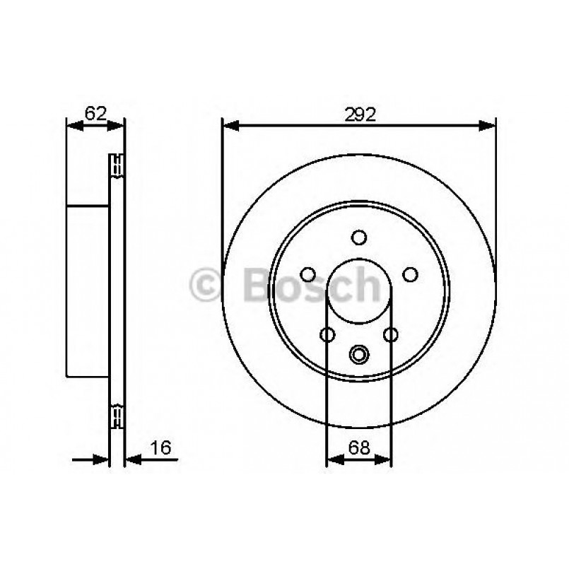 0986479453 BOSCH Гальмівний диск — фото товара №1