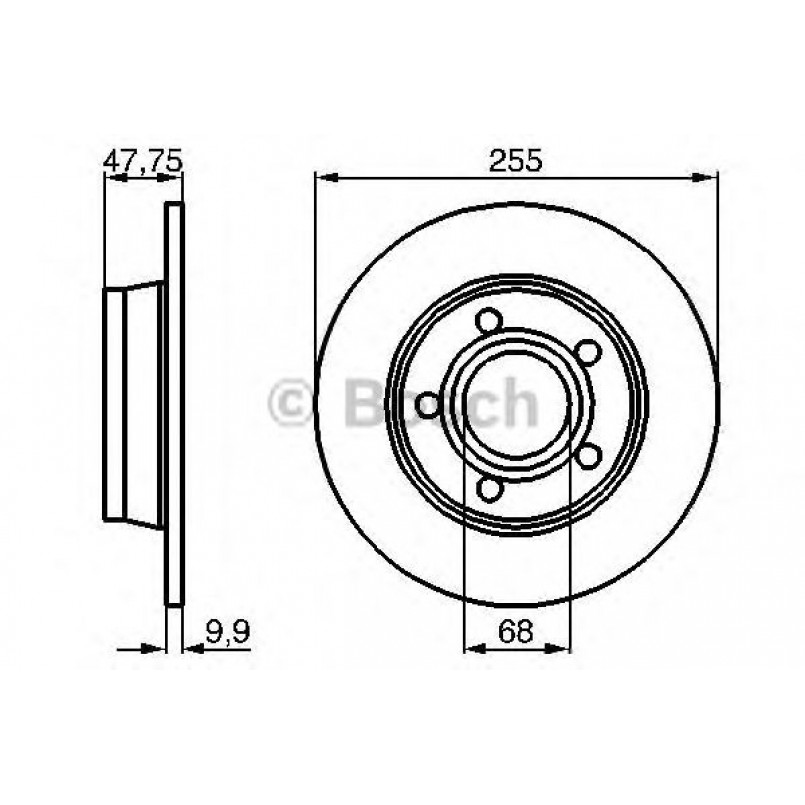 0986478480 BOSCH Гальмівний диск BD408 — фото товара №1