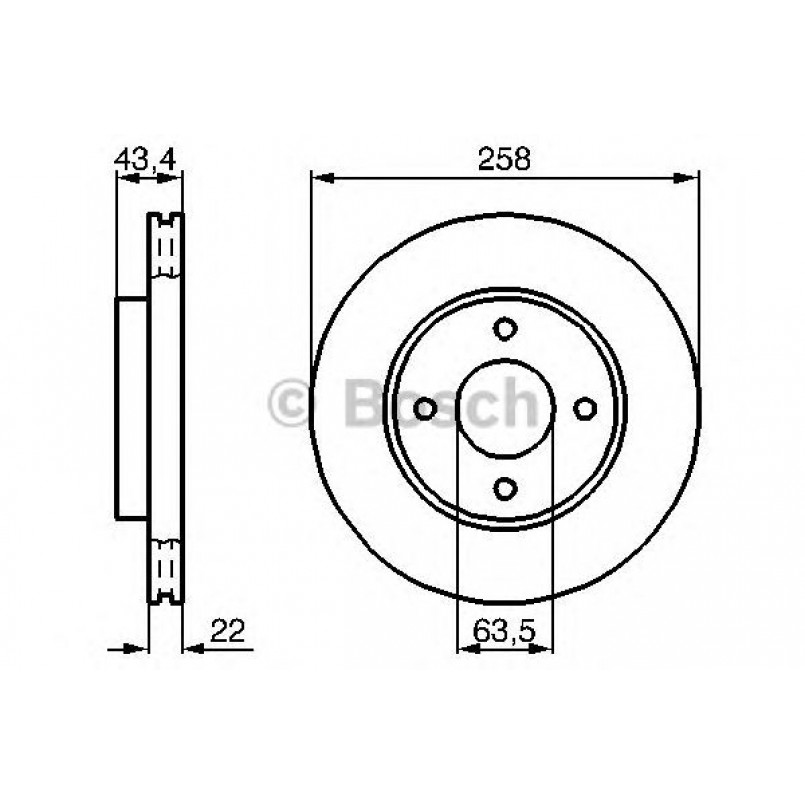 0986478892 BOSCH Гальмівний диск BD791 — фото товара №1