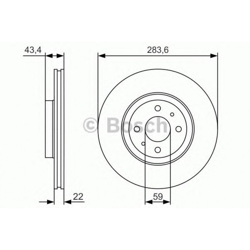 0986479S01 BOSCH Гальмівний диск — фото товара