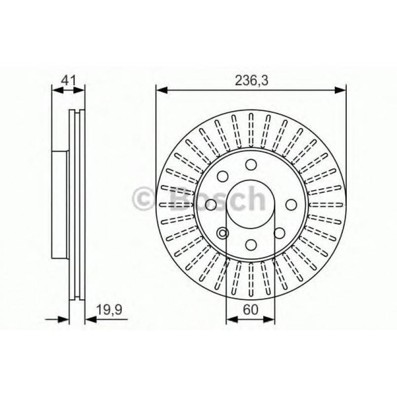 0986479S98 BOSCH Гальмівний диск BD1796 — фото товара
