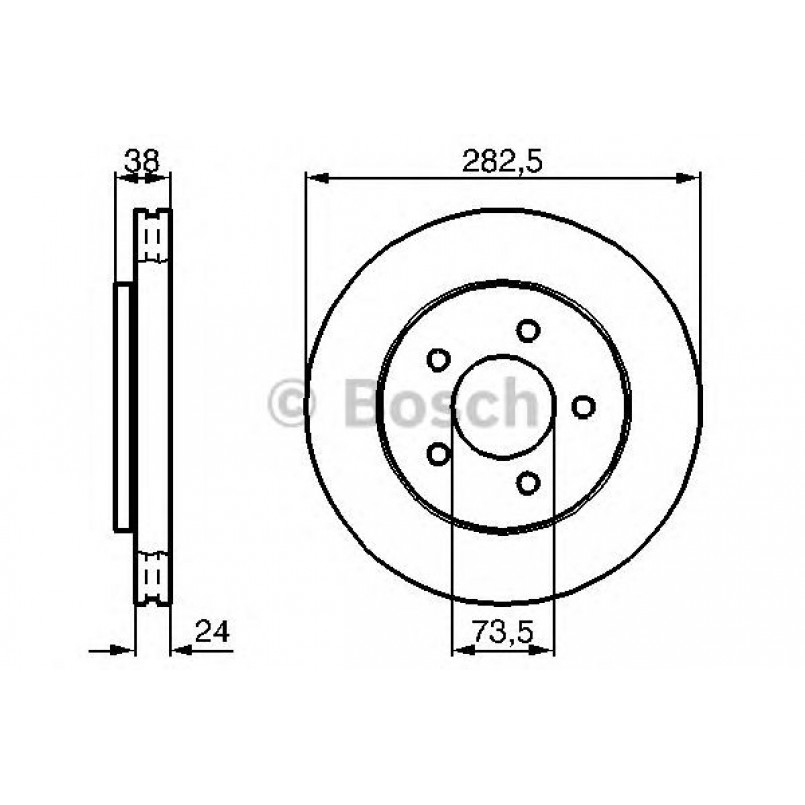0986478983 BOSCH Гальмівний диск BD880 — фото товара