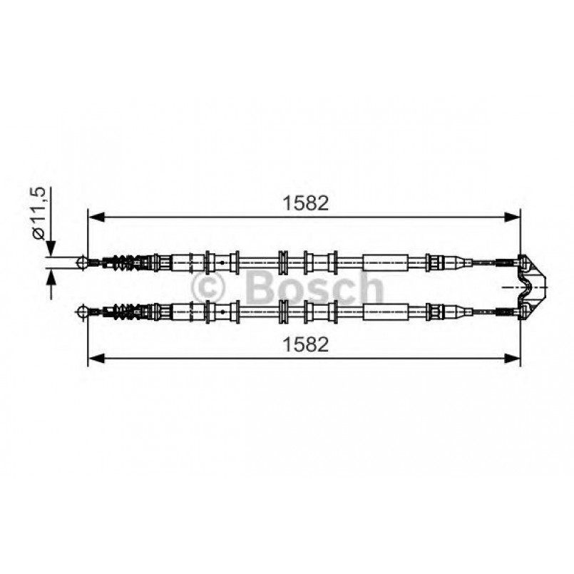 1987482138 BOSCH Трос ручного гальма — фото товара