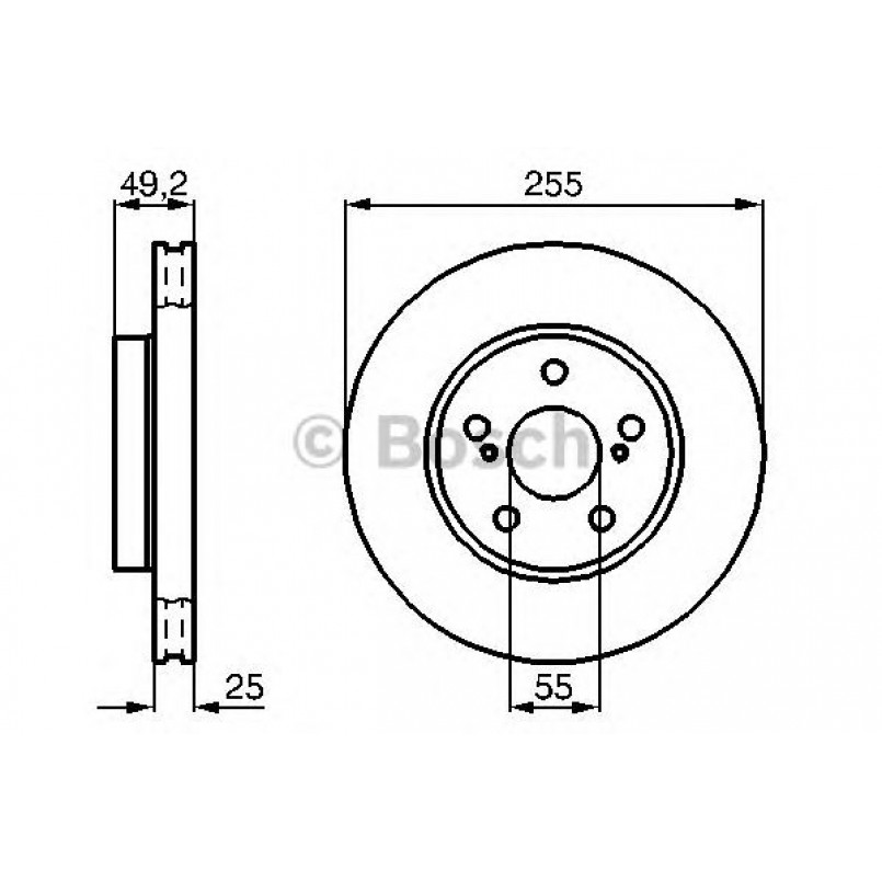 0986478584 BOSCH Гальмівний диск BD505 — фото товара