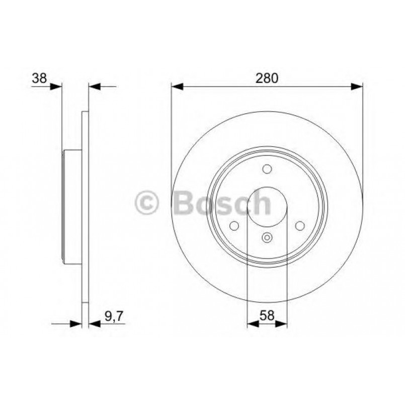 0986479305 BOSCH Гальмівний диск BD1168 — фото товара №1