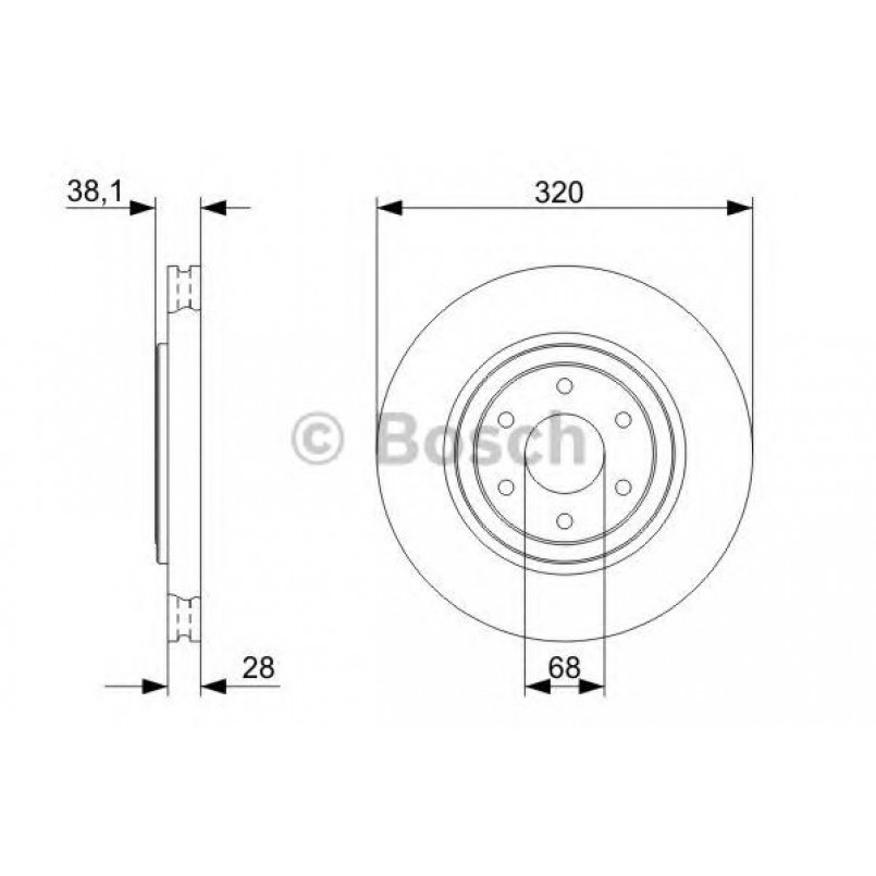 0986479357 BOSCH Гальмівний диск BD1200 — фото товара №1