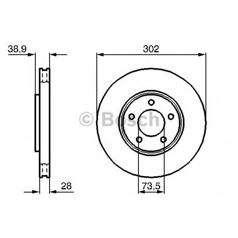 0986479117 BOSCH Гальмівний диск BD959 — фото товара №1