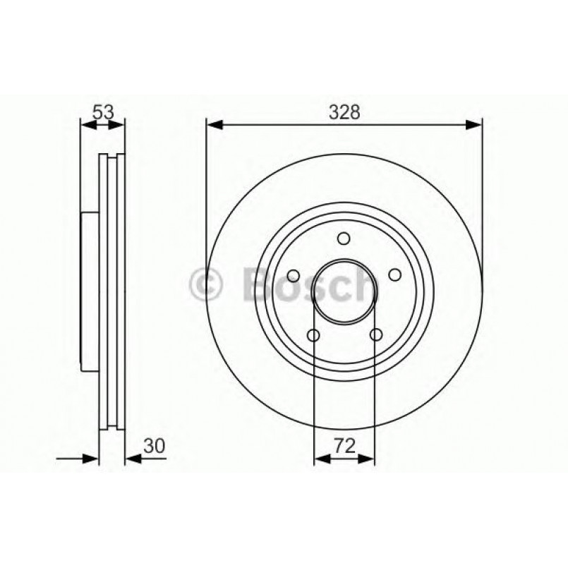 0986479R48 BOSCH Гальмівний диск — фото товара