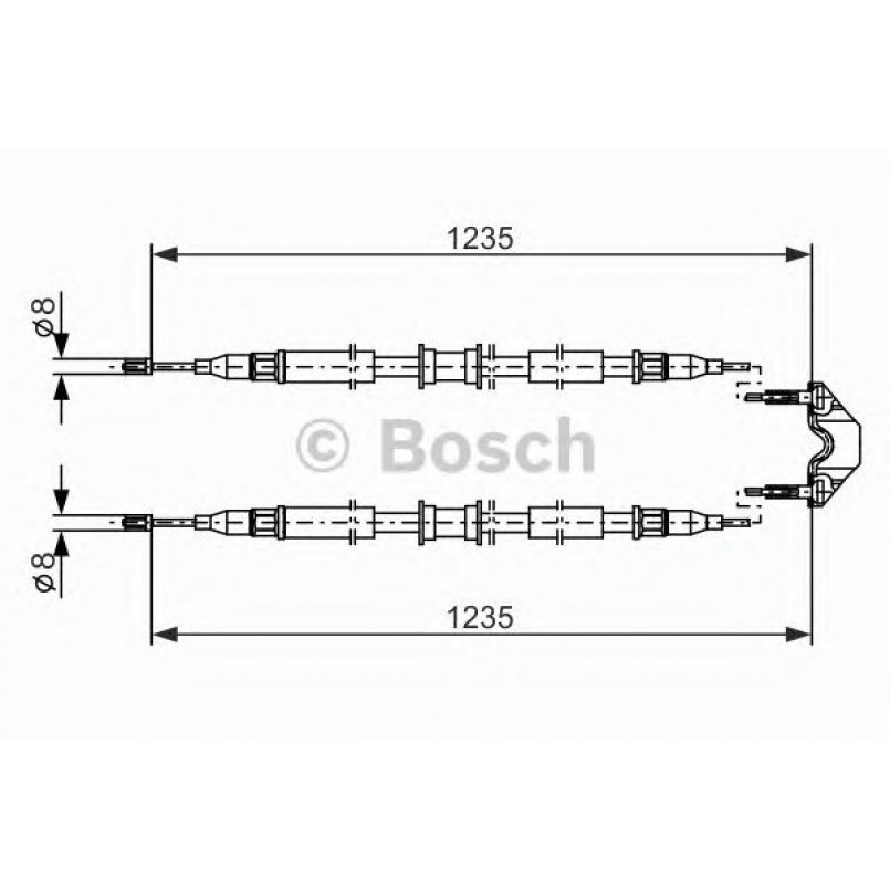 1987477869 BOSCH Трос ручного гальма — фото товара