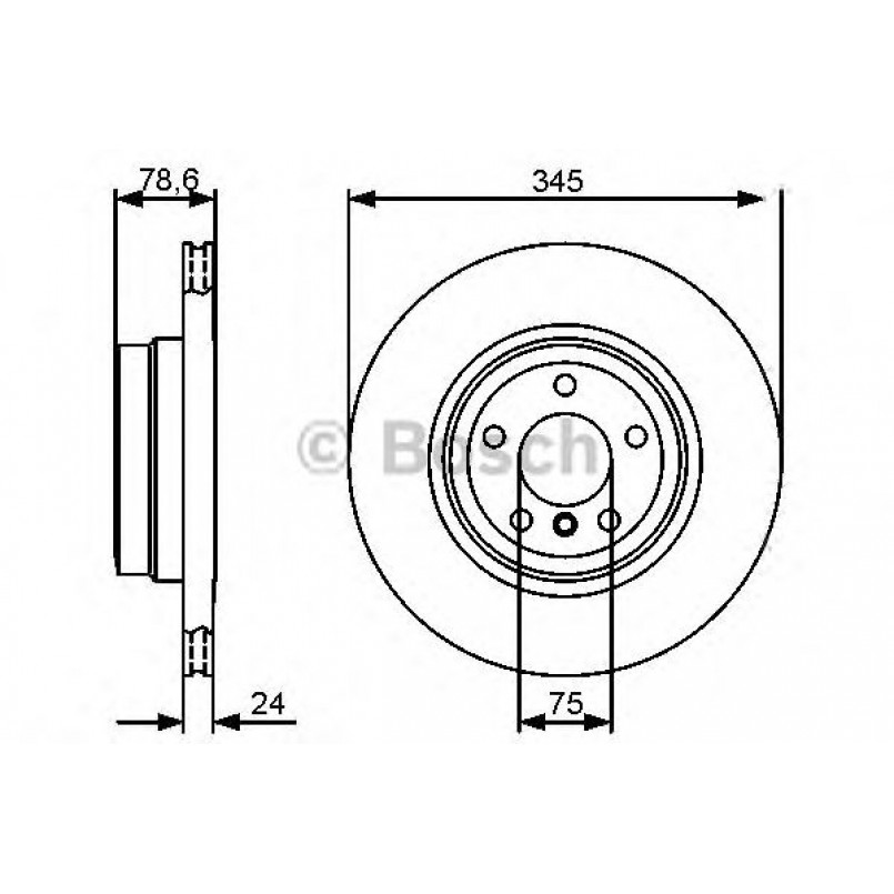0986479443 BOSCH Гальмівний диск BD1321 — фото товара