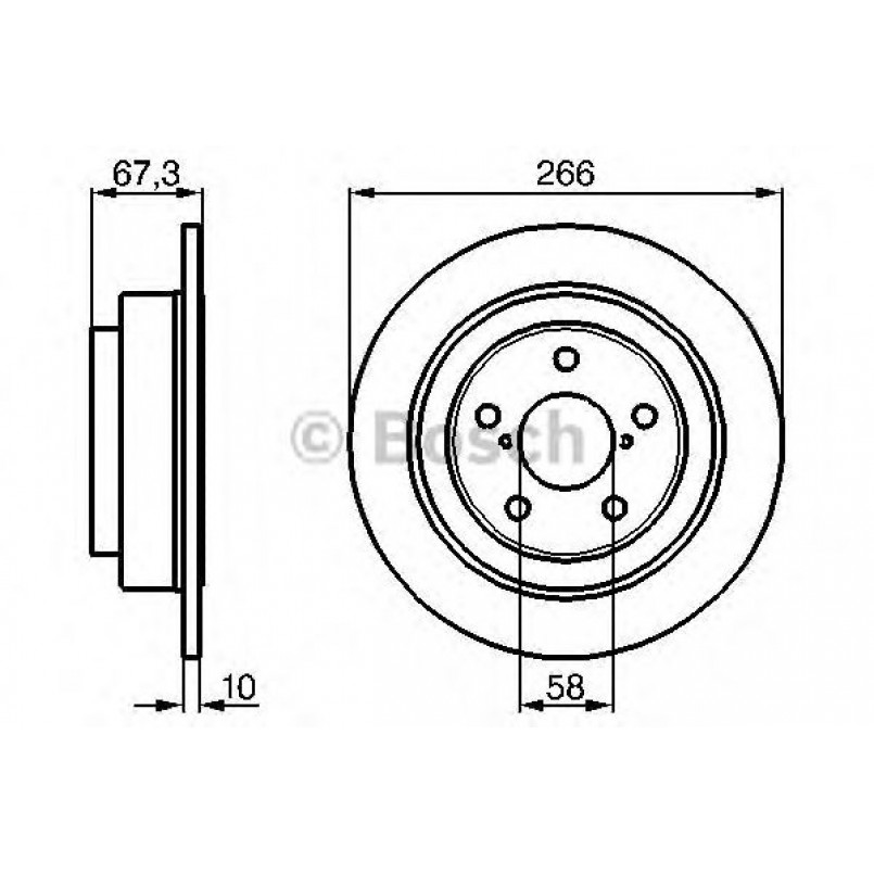 0986478799 BOSCH Гальмівний диск BD704 — фото товара