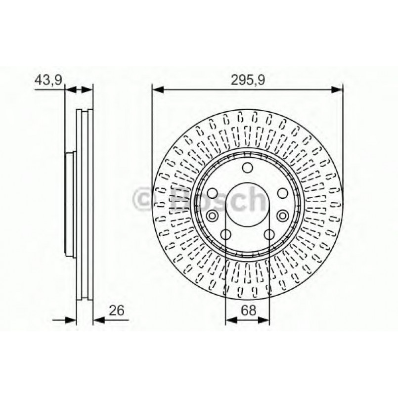 0986479S93 BOSCH Гальмівний диск — фото товара
