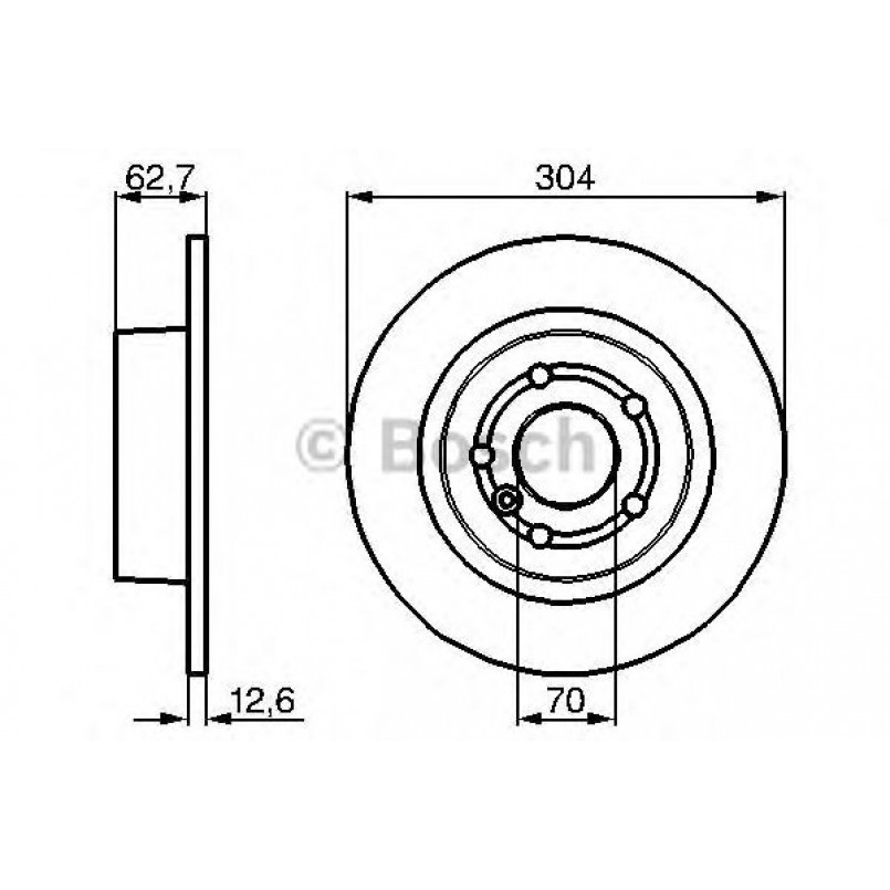 0986478497 BOSCH Гальмівний диск BD423 — фото товара