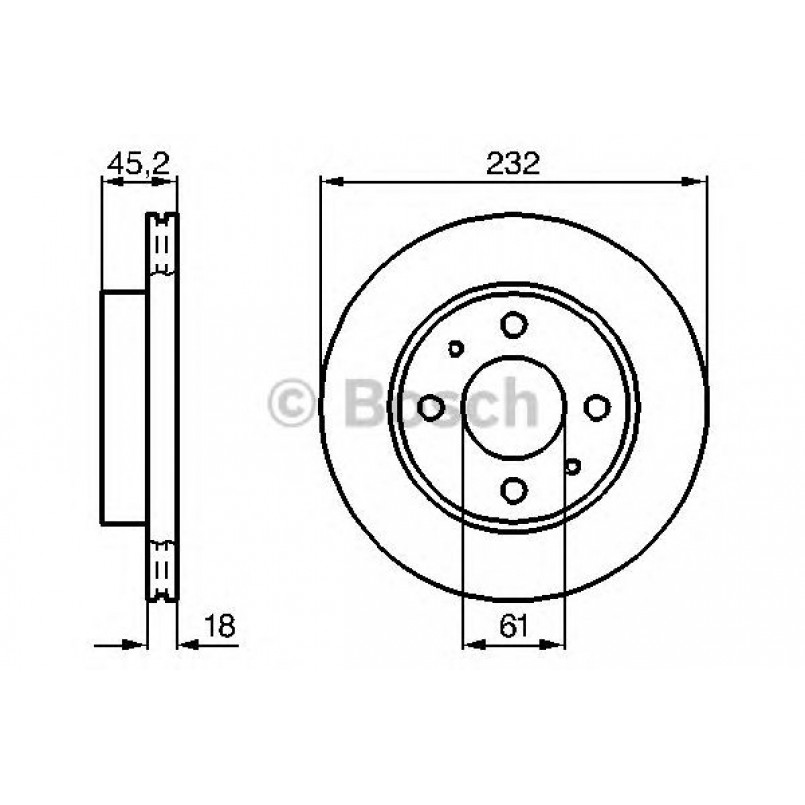 0986478650 BOSCH Гальмівний диск BD566 — фото товара