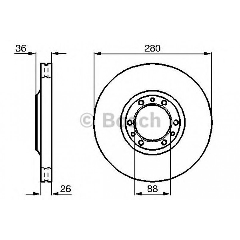 0986478854 BOSCH Гальмівний диск BD754 — фото товара №1