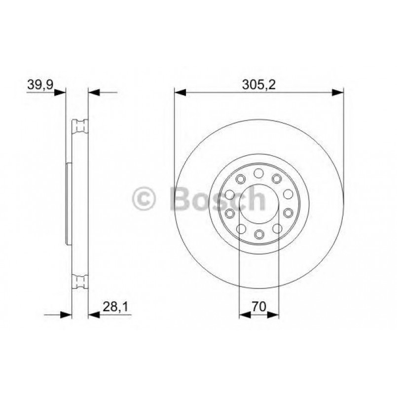 0986479293 BOSCH Гальмівний диск BD1156 — фото товара