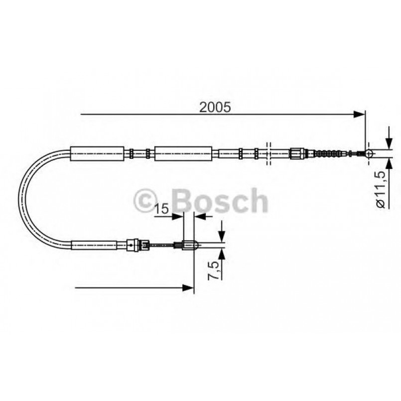 1987477923 BOSCH Трос ручного гальма — фото товара