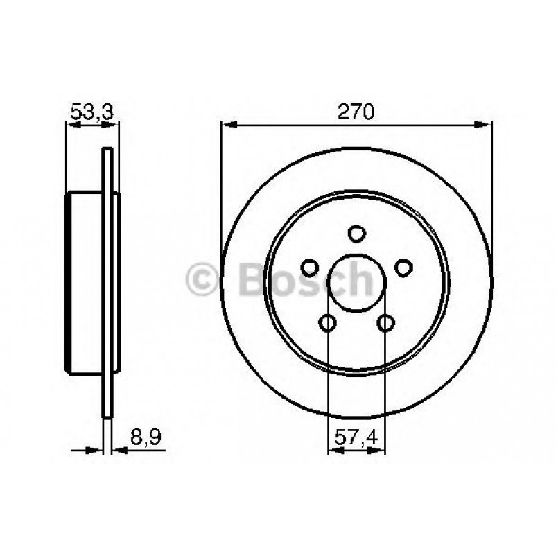 0986478514 BOSCH Гальмівний диск BD438 — фото товара №1