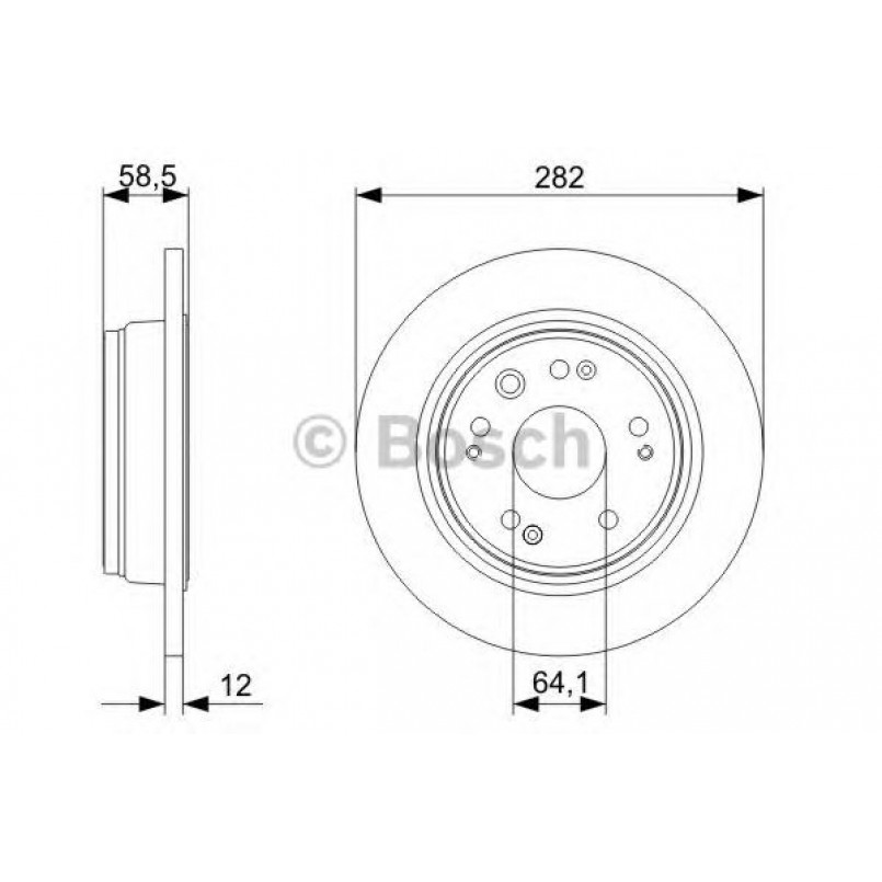 0986479361 BOSCH Гальмівний диск BD1203 — фото товара