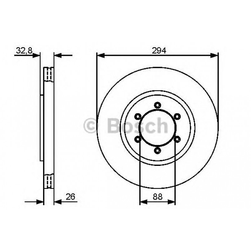 0986479416 BOSCH Гальмівний диск BD1256 — фото товара