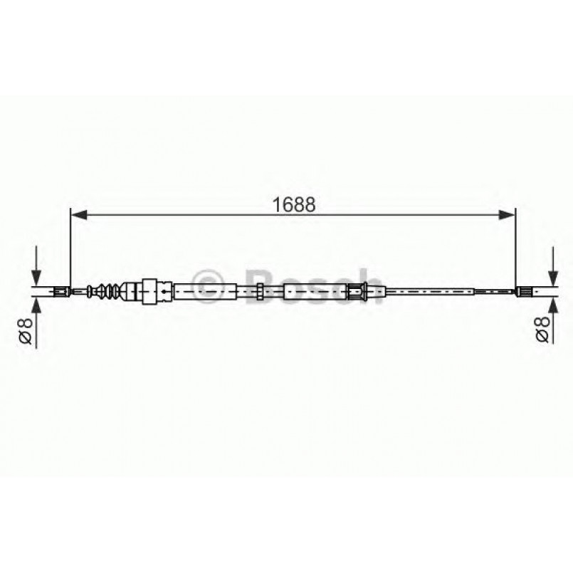 1987477696 BOSCH Трос ручного гальма — фото товара №1