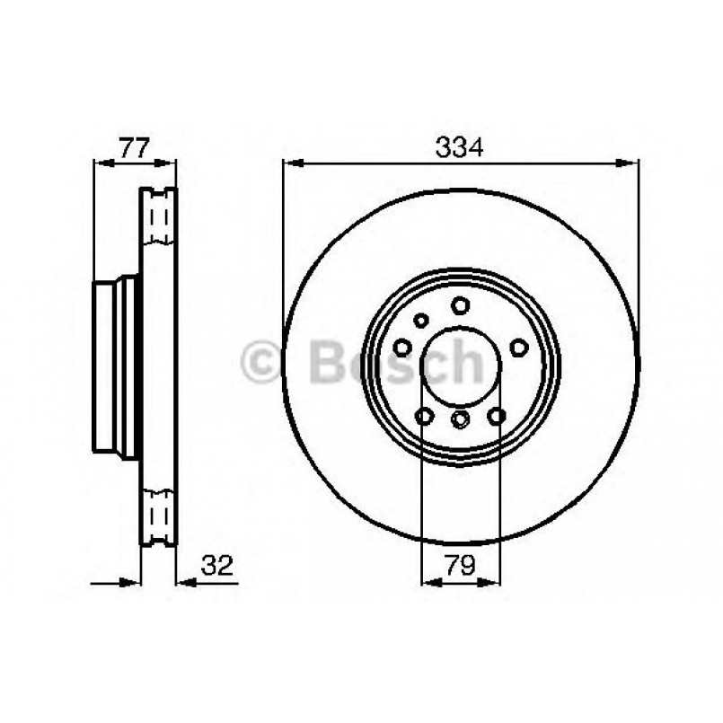 0986478623 BOSCH Гальмівний диск BD541 — фото товара
