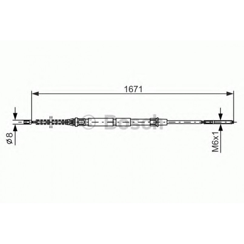 1987477626 BOSCH Трос ручного гальма — фото товара