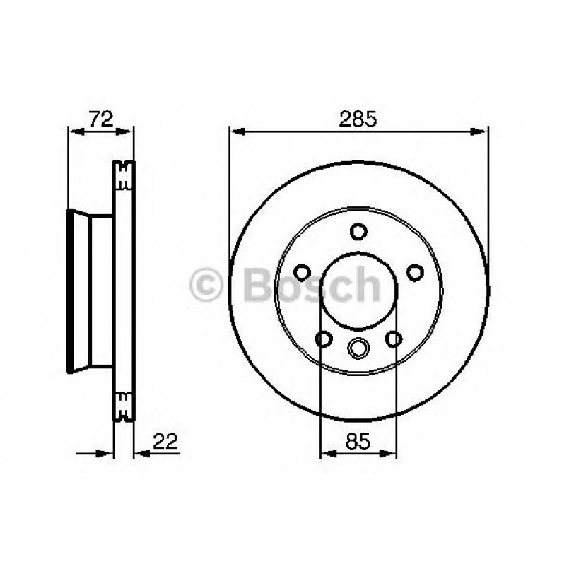 0986479212 BOSCH Гальмівний диск BD1079 — фото товара