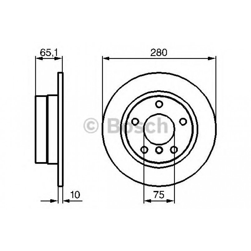 0986479217 BOSCH Гальмівний диск BD1085 — фото товара №1