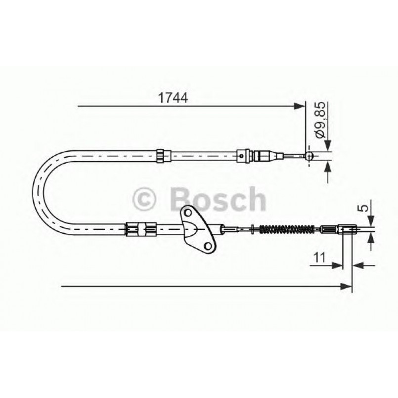 1987477121 BOSCH Трос ручного гальма — фото товара